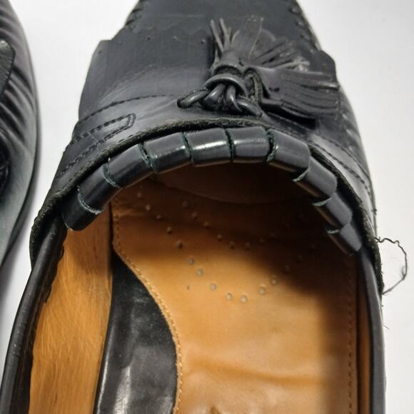 J Murphy By Johnson & Murphy Stanza II /Leather Tassel Loafers/Black/Size 11 1/2 - Picture 7 of 10